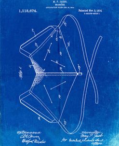 PP604-Faded Blueprint Brassiere (Bra) 1914 Patent Poster