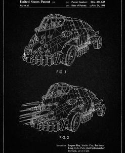 PP605-Vintage Black Batman and Robin Mr. Freeze Car Patent Poster