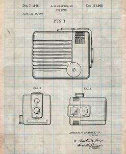 PP606-Antique Grid Parchment Kodak Brownie Hawkeye Patent Poster