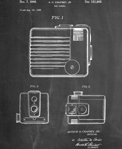 PP606-Chalkboard Kodak Brownie Hawkeye Patent Poster