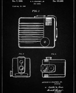 PP606-Vintage Black Kodak Brownie Hawkeye Patent Poster