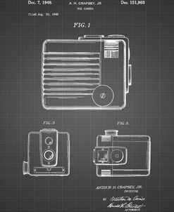 PP606-Black Grid Kodak Brownie Hawkeye Patent Poster