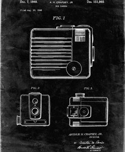 PP606-Black Grunge Kodak Brownie Hawkeye Patent Poster