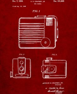 PP606-Burgundy Kodak Brownie Hawkeye Patent Poster