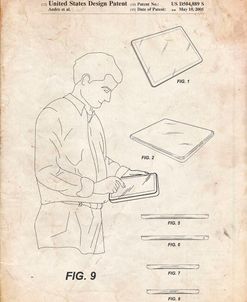 PP614-Vintage Parchment iPad Design 2005 Patent Poster