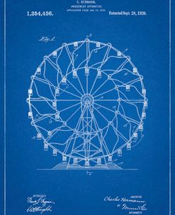 PP615-Blueprint Ferris Wheel 1920 Patent Poster