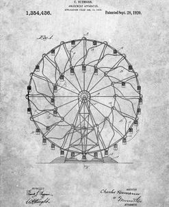 PP615-Slate Ferris Wheel 1920 Patent Poster