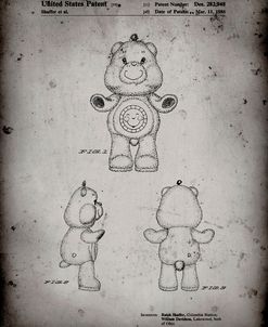 PP618-Faded Grey Sunshine Care Bear Patent Poster