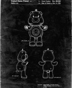 PP618-Black Grunge Sunshine Care Bear Patent Poster