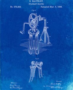 PP620-Faded Blueprint Baltzley Egg Beater Patent Poster