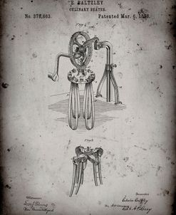 PP620-Faded Grey Baltzley Egg Beater Patent Poster