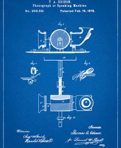 PP622-Blueprint T. A. Edison Phonograph Patent Poster