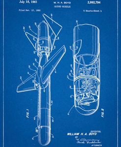 PP624-Blueprint Cold War Era Guided Missile Patent Poster