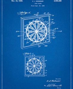 PP625-Blueprint Dart Board 1936 Patent Poster