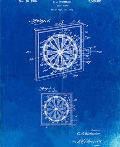 PP625-Faded Blueprint Dart Board 1936 Patent Poster