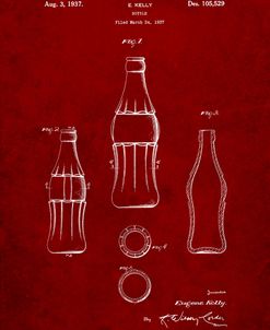 PP626-Burgundy D-Patent Coke Bottle Patent Poster