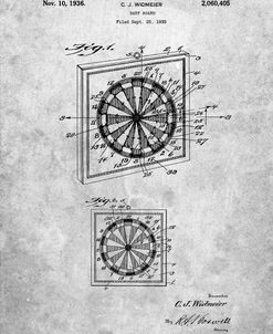 PP625-Slate Dart Board 1936 Patent Poster