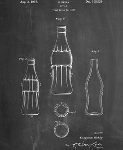 PP626-Chalkboard D-Patent Coke Bottle Patent Poster
