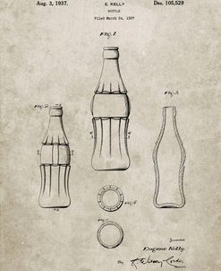 PP626-Sandstone D-Patent Coke Bottle Patent Poster