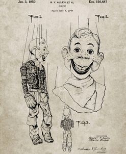 PP628-Sandstone Howdy Doody Marionette Patent Poster