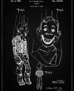 PP628-Vintage Black Howdy Doody Marionette Patent Poster