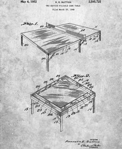 PP629-Slate Ping Pong Table Patent Poster