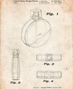 PP630-Vintage Parchment Perfume Jar Poster