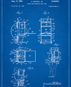 PP632-Blueprint Framed Hiking Pack Patent Poster