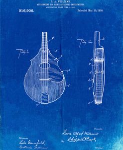 PP638-Faded Blueprint Mandolin Pick Guard Patent Poster