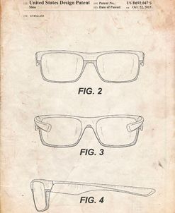 PP640-Vintage Parchment Two Face Prizm Oakley Sunglasses Patent Poster