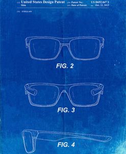 PP640-Faded Blueprint Two Face Prizm Oakley Sunglasses Patent Poster