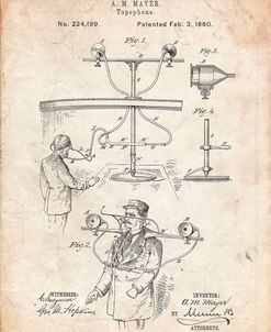 PP642-Vintage Parchment Bowling Pin 1967 Patent Poster