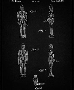 PP646-Vintage Black Star Wars IG-88 Assassin Droid Patent Wall Art Poster
