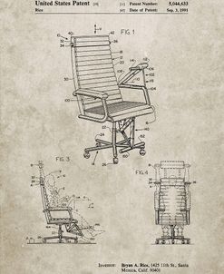PP648-Sandstone Exercising Office Chair Patent Poster