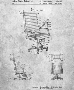 PP648-Slate Exercising Office Chair Patent Poster
