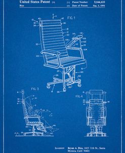 PP648-Blueprint Exercising Office Chair Patent Poster