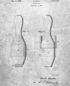 PP653-Slate Bowling Pin 1938 Patent Poster