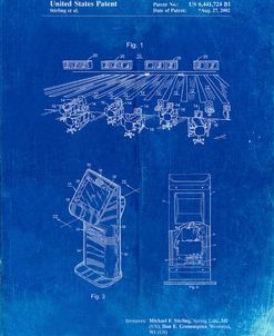 PP654-Faded Blueprint Bowling Alley Patent Poster