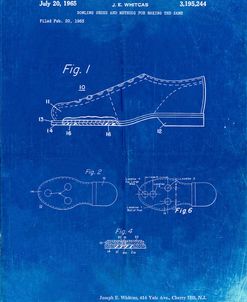 PP655-Faded Blueprint Vintage Bowling Shoes Patent Poster