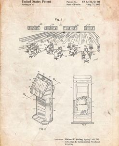 PP654-Vintage Parchment Bowling Alley Patent Poster