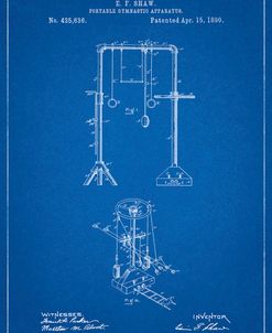 PP664-Blueprint Portable Gymnastic Bars 1890 Patent Poster