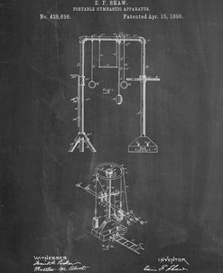 PP664-Chalkboard Portable Gymnastic Bars 1890 Patent Poster