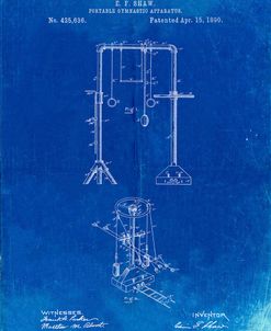 PP664-Faded Blueprint Portable Gymnastic Bars 1890 Patent Poster