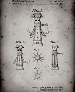 PP665-Faded Grey Star Wars FX-7 Medical Droid Patent Poster