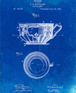 PP670-Faded Blueprint Gyrocompass Patent Poster