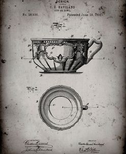 PP670-Faded Grey Gyrocompass Patent Poster