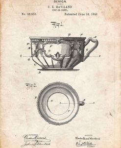 PP670-Vintage Parchment Gyrocompass Patent Poster