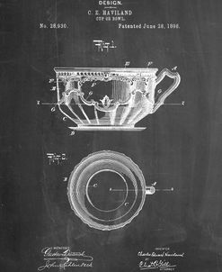 PP670-Chalkboard Gyrocompass Patent Poster