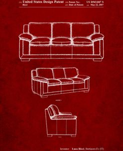 PP671-Burgundy Couch Patent Poster