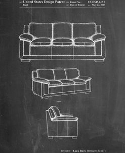 PP671-Chalkboard Couch Patent Poster
